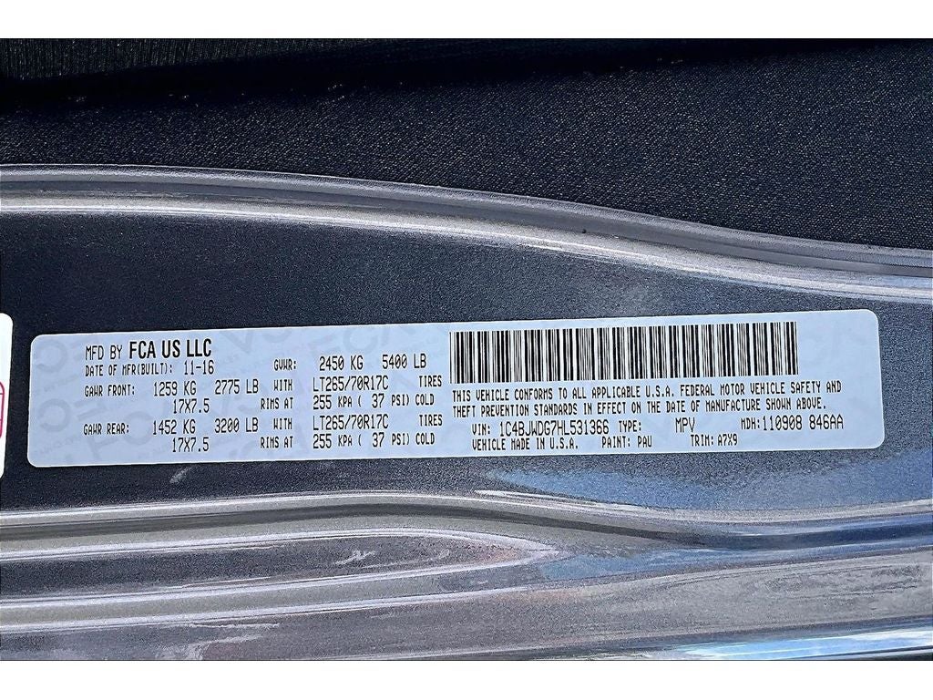 2017 Jeep Wrangler Unlimited Sport