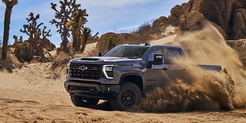 2024 Silverado HD driving in the desert